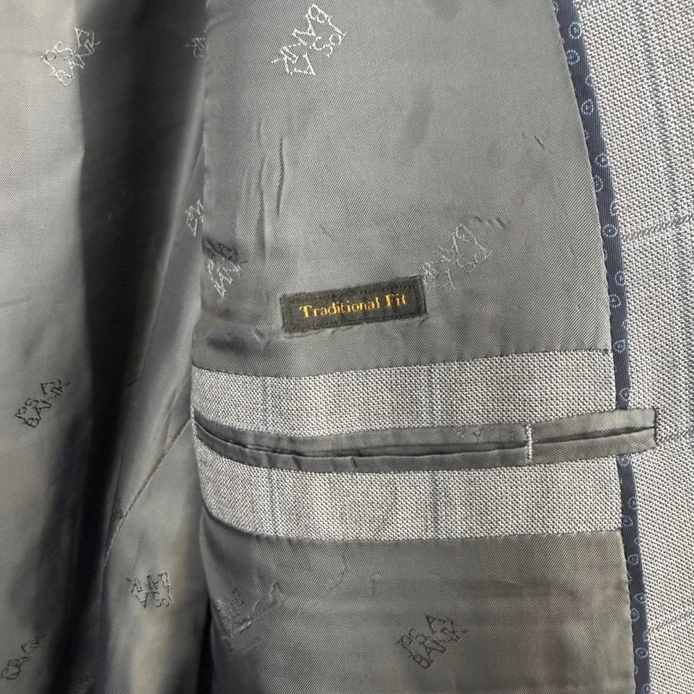 Jos. A. Bank Reserve Mens Silk Wool Blend Plaid Sport Coat 48L Corporate Wedding